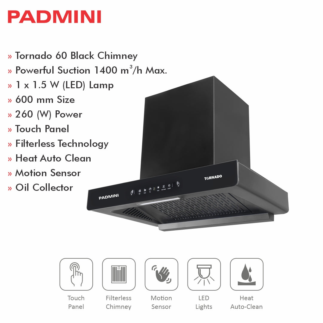 PADMINI Electric Chimney Tornado 60