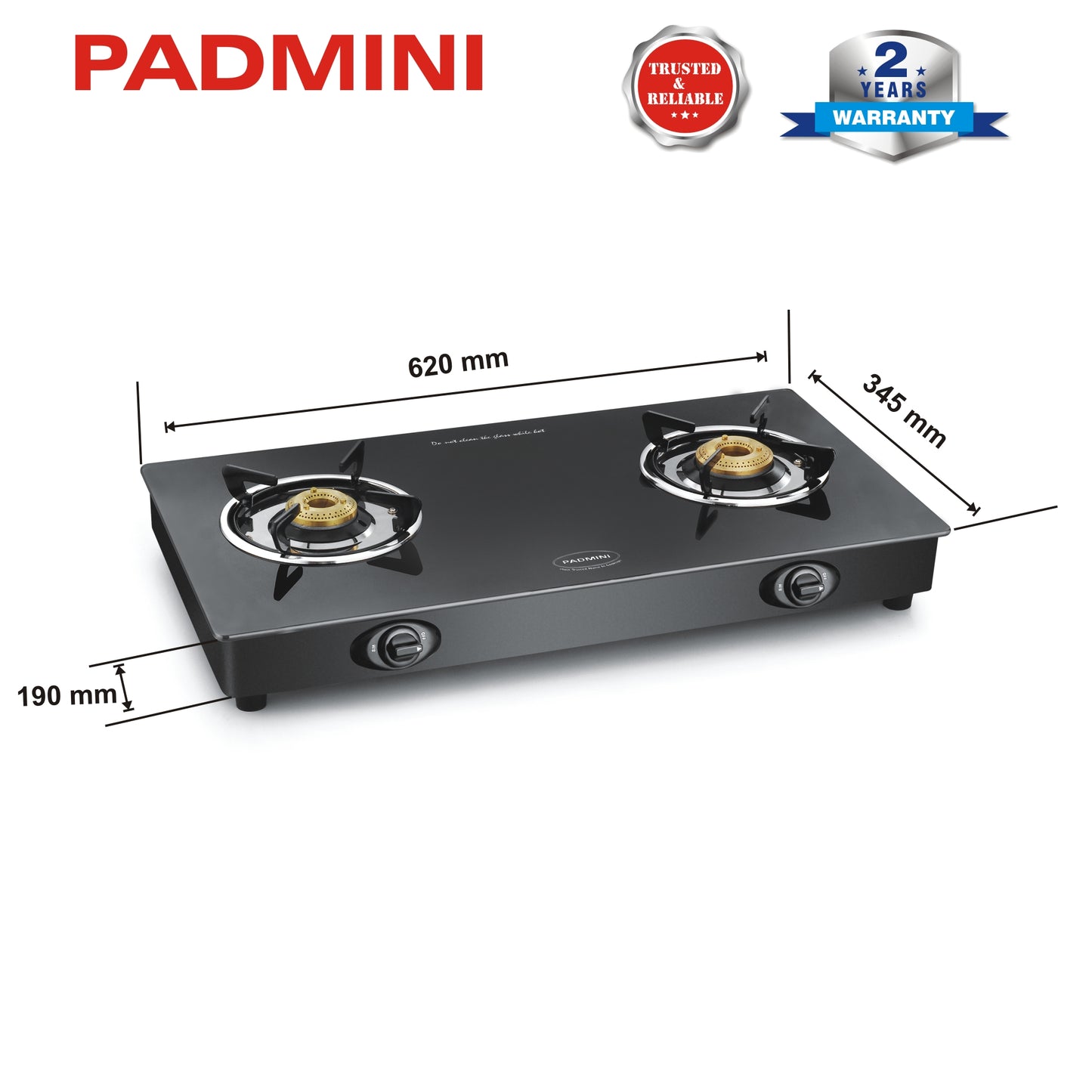 PADMINI 2 Burner 2GT Shine - PADMINI APPLIANCES