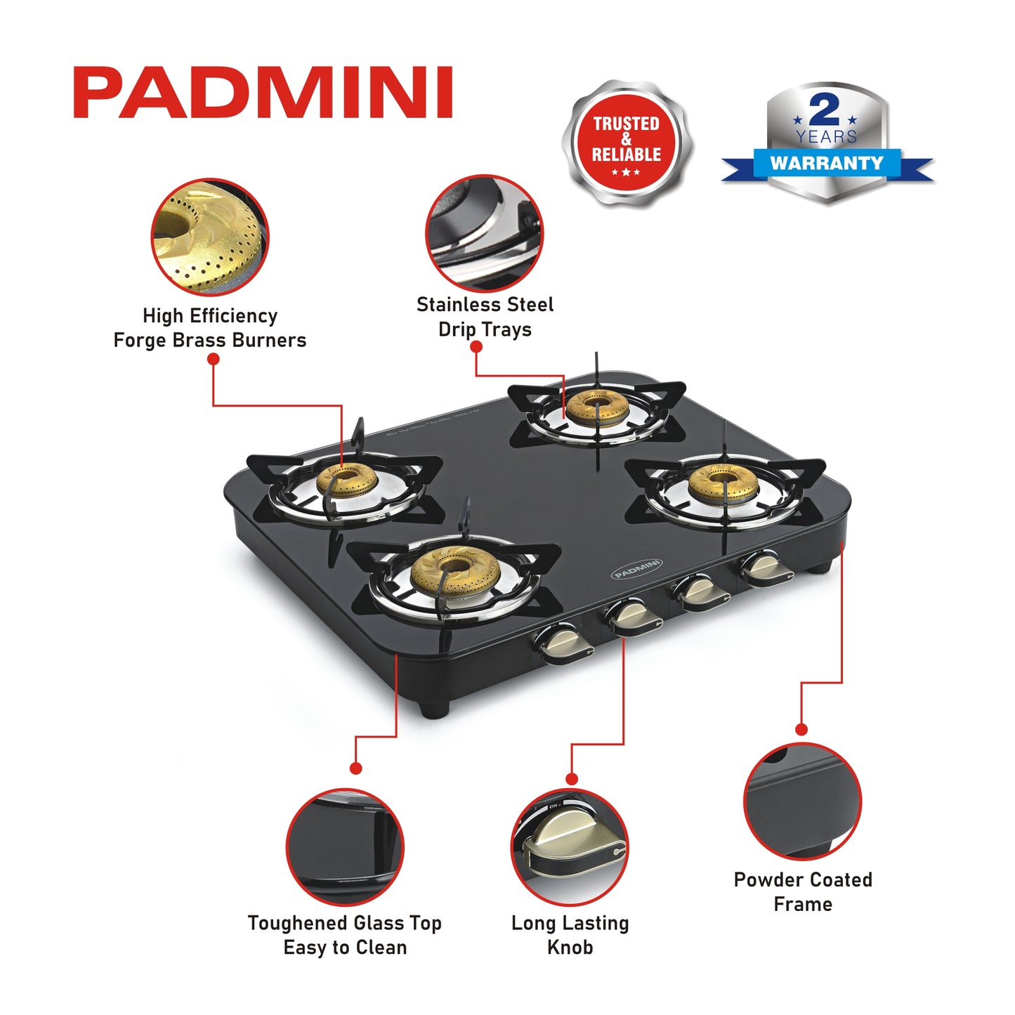 PADMINI 4 Burner Cooktop 4GT Grand online