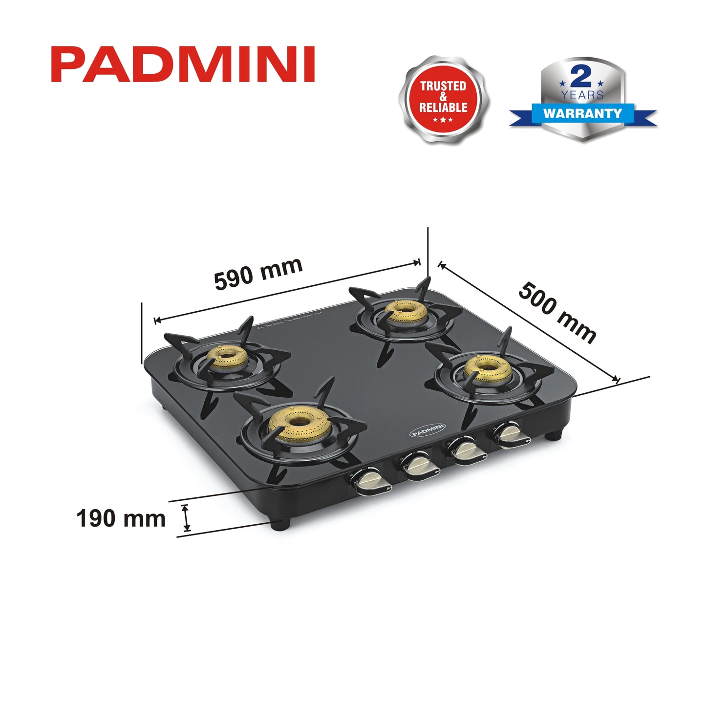 best 4 Burner Cooktop 4GT Lotus - PADMINI APPLIANCES