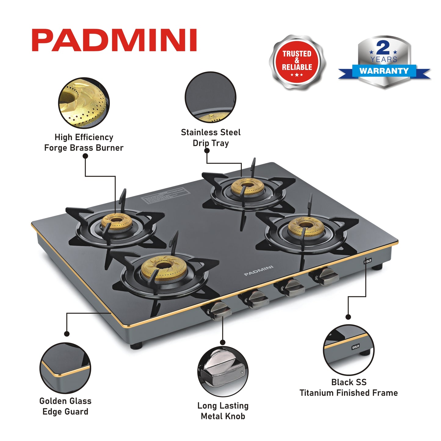 4 Burner Cooktop 4GT Gold online