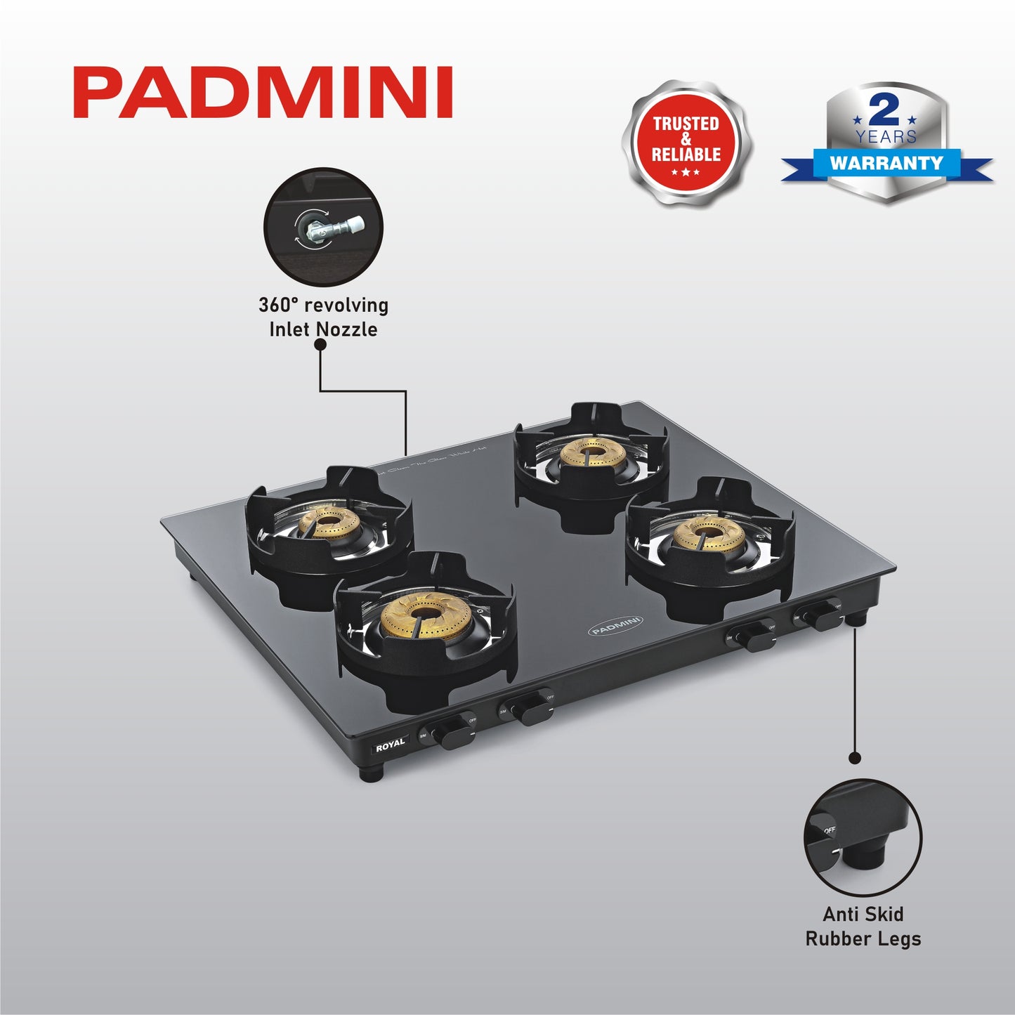 4 Burner Cooktop 4GT Royal for your kitchen