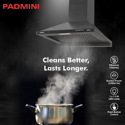 PADMINI Electric Chimney Bravo 60 FL (FILTERLESS)