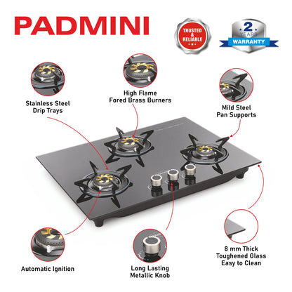 PADMINI Gas Hob 303 GL IB HF