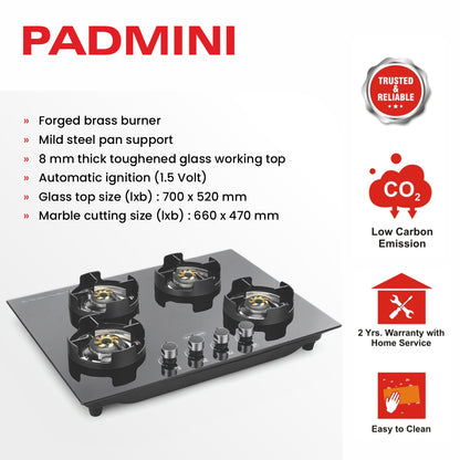 PADMINI Gas Hob 400 GL IB