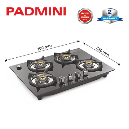 PADMINI Gas Hob 408 GL IB HF (High Flame)