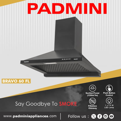 PADMINI Electric Chimney Bravo 60 FL (FILTERLESS)