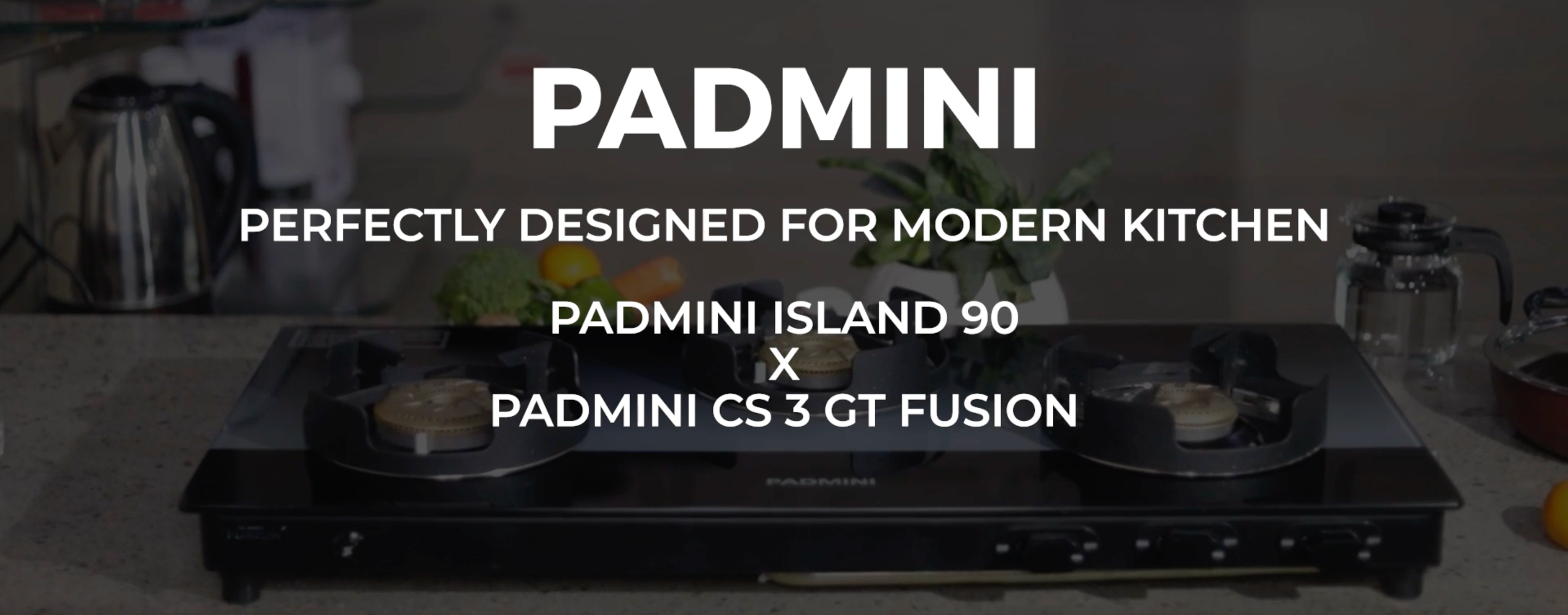 Load video: Island 90 Chimney - 3GT Fusion Cooktop