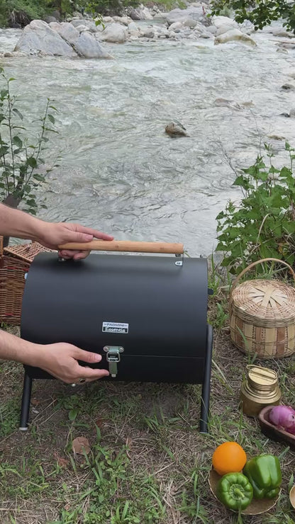 PADMINI Barrel Charcoal Barbeque - Black