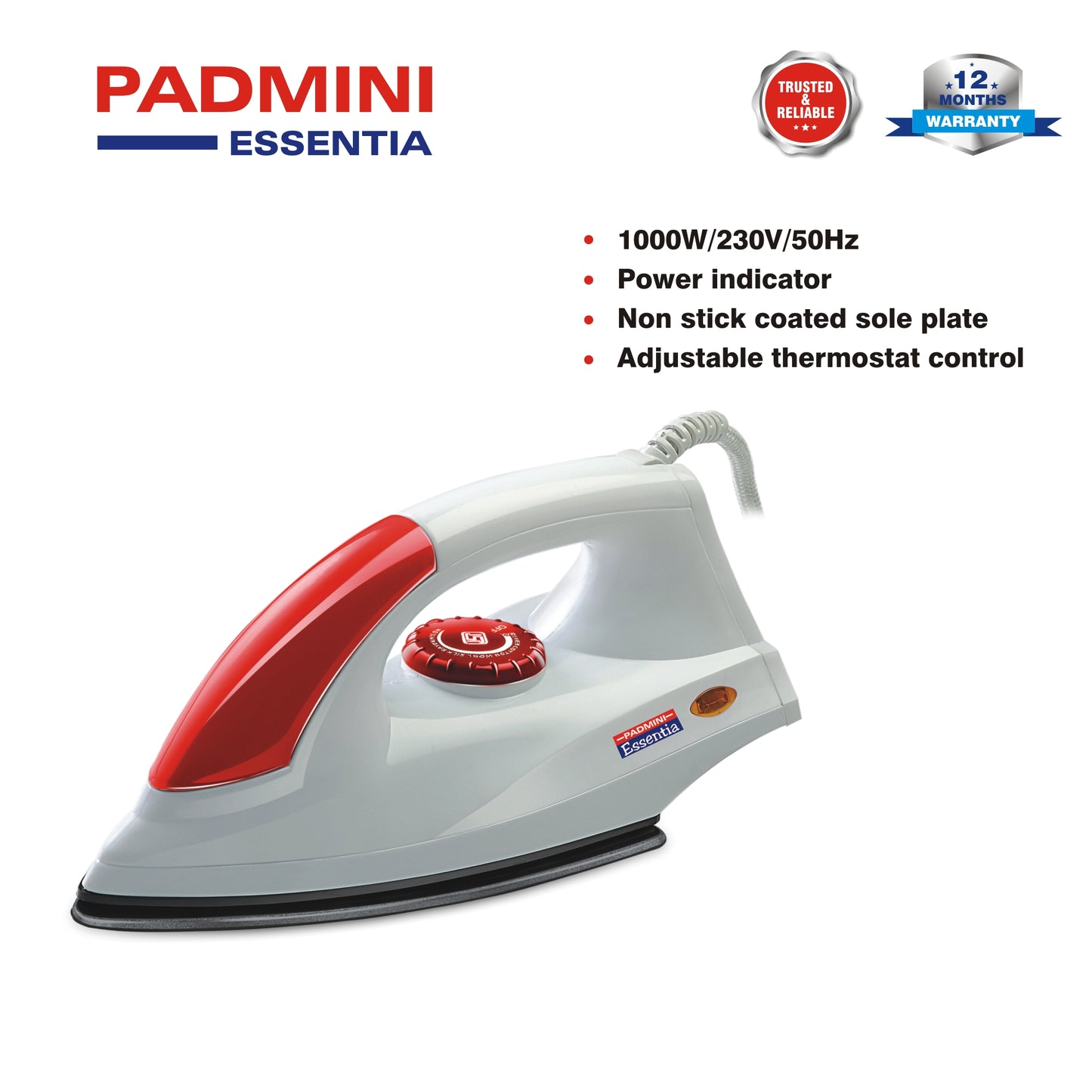 PADMINI Dry Iron DI-100 - PADMINI APPLIANCES