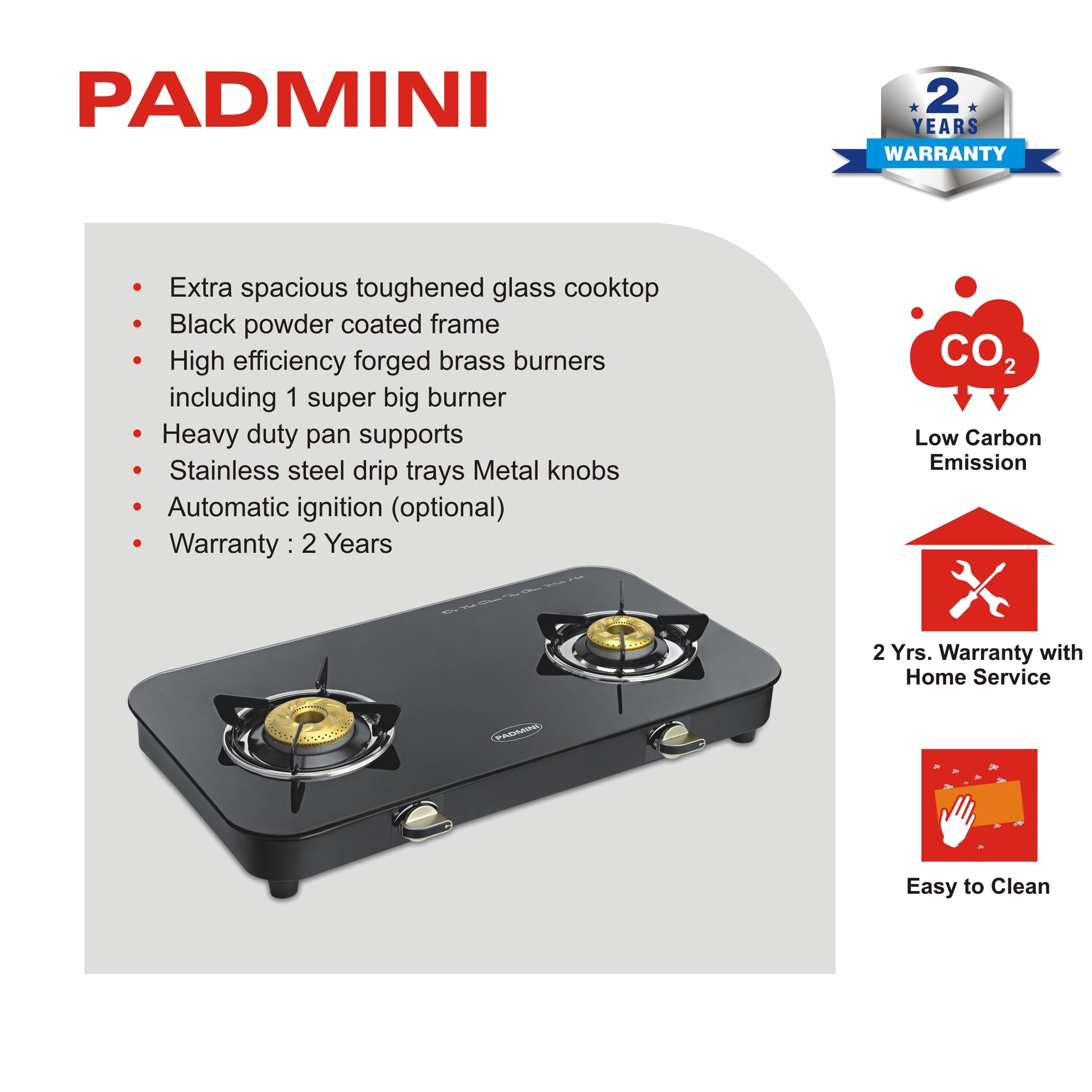 PADMINI 2 Burner 2GT DLX (High Flame)