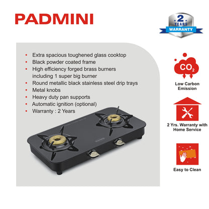 PADMINI 2 Burner 2GT Lotus - PADMINI APPLIANCES