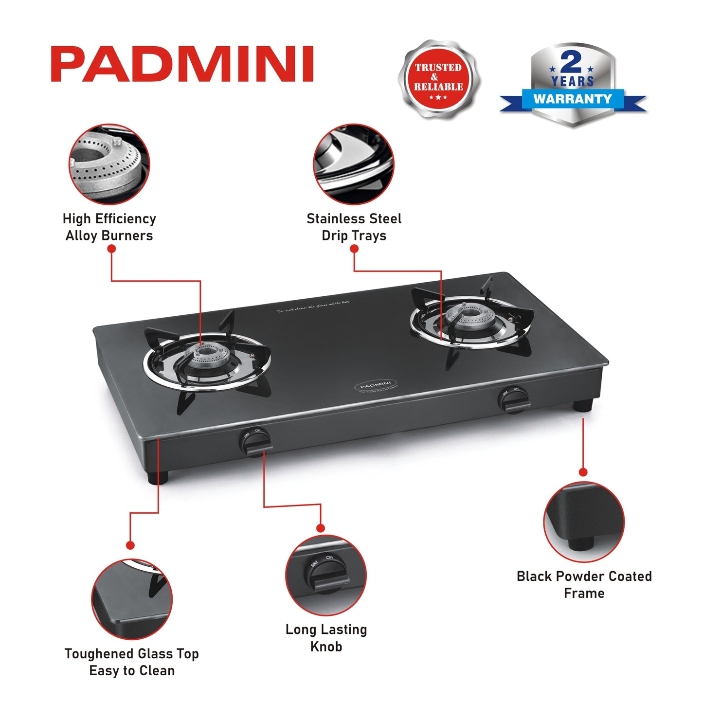 PADMINI 2 Burner 2GT Prima - PADMINI APPLIANCES