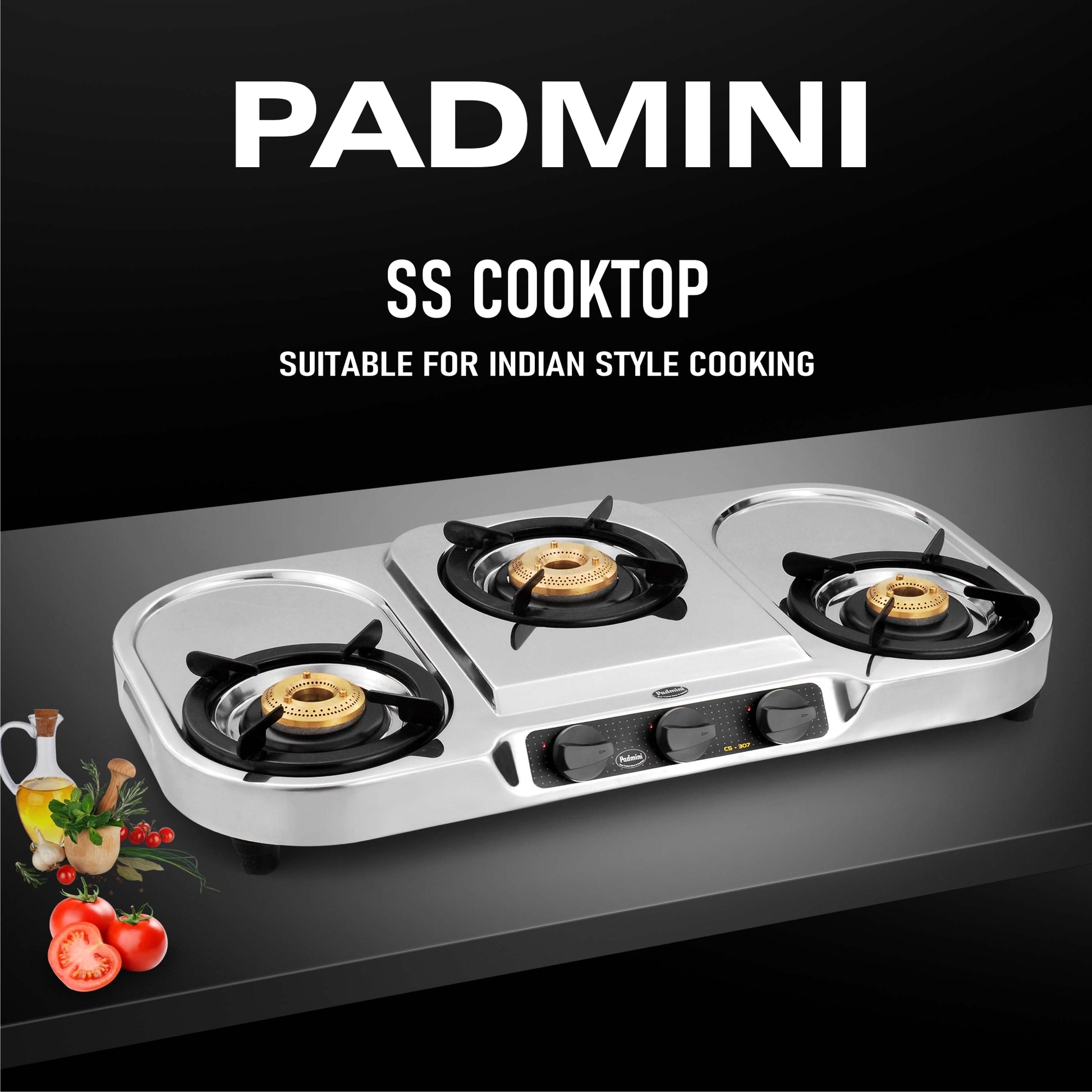 PADMINI CS-307 HF (High Flame Burner) - PADMINI APPLIANCES