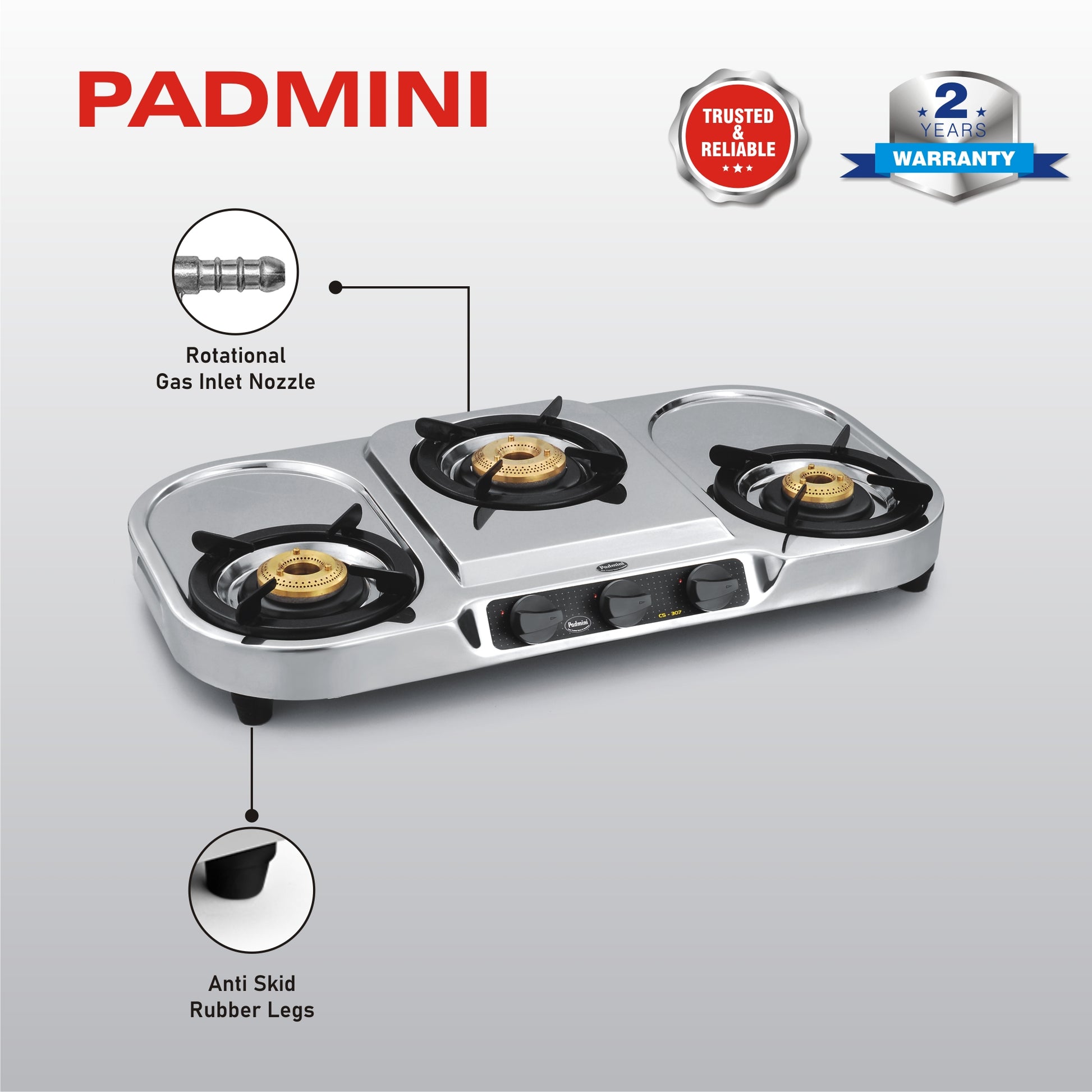 Stainless Steel Gas Padmini Gas Stove Burner Best Burner Cooktop