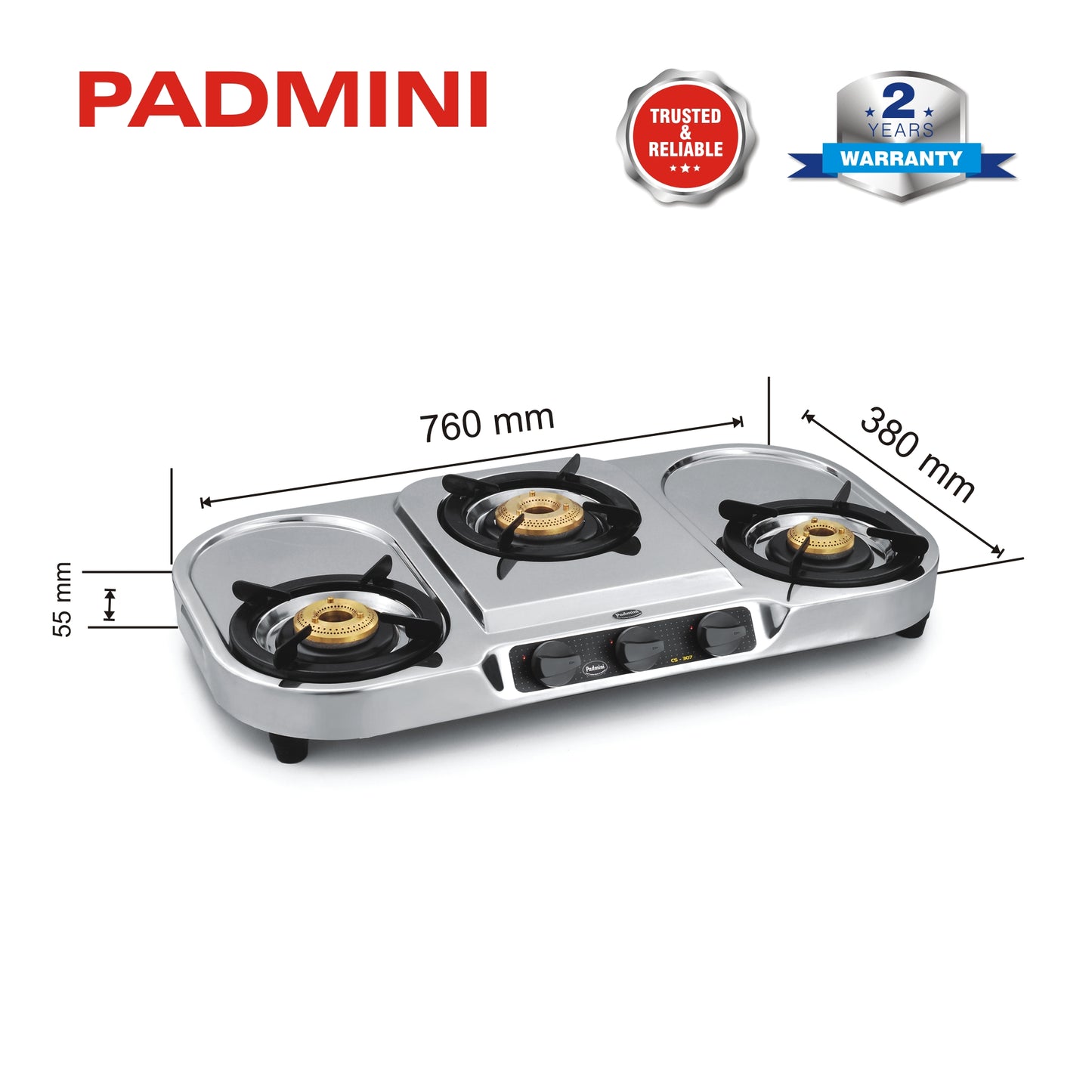 PADMINI CS-307 HF (High Flame Burner) - PADMINI APPLIANCES