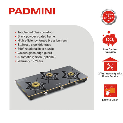 3 Burner Cooktop 3GT Gold online near me