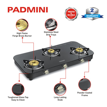 buy 3 Burner cooktop online in  India