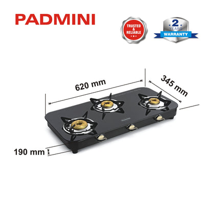 PADMINI 3 Burner 3GT Grand - PADMINI APPLIANCES