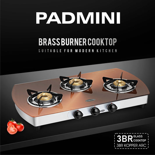 PADMINI 3 Burner 3GT Kopper - PADMINI APPLIANCES