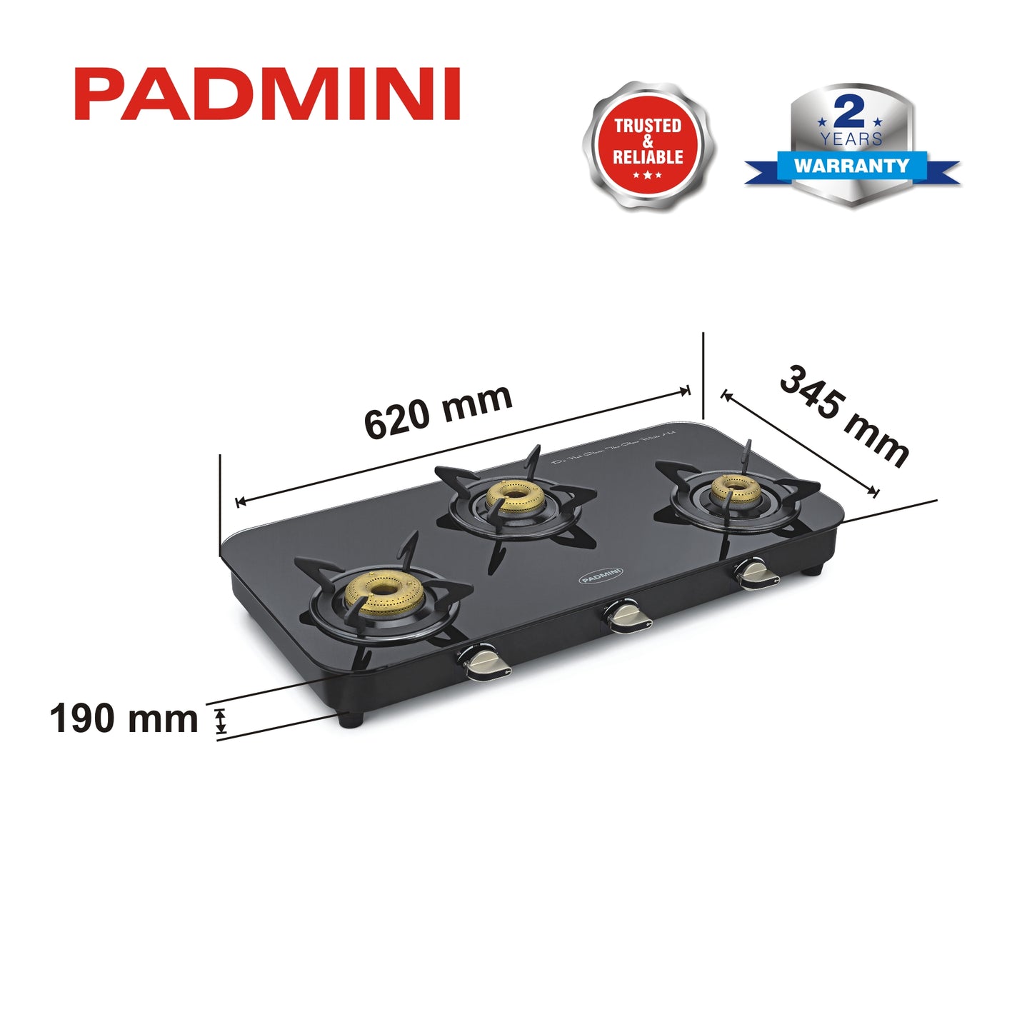 PADMINI 3 Burner 3GT Lotus - PADMINI APPLIANCES