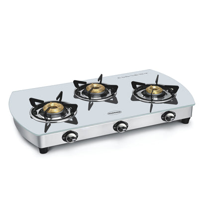 PADMINI 3 Burner Cooktop 3GT White Curve