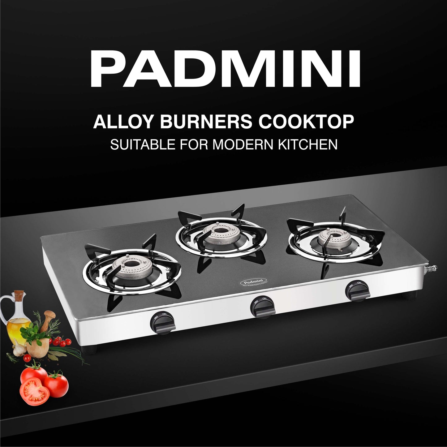 PADMINI 3 Burner 3GT Magma - PADMINI APPLIANCES