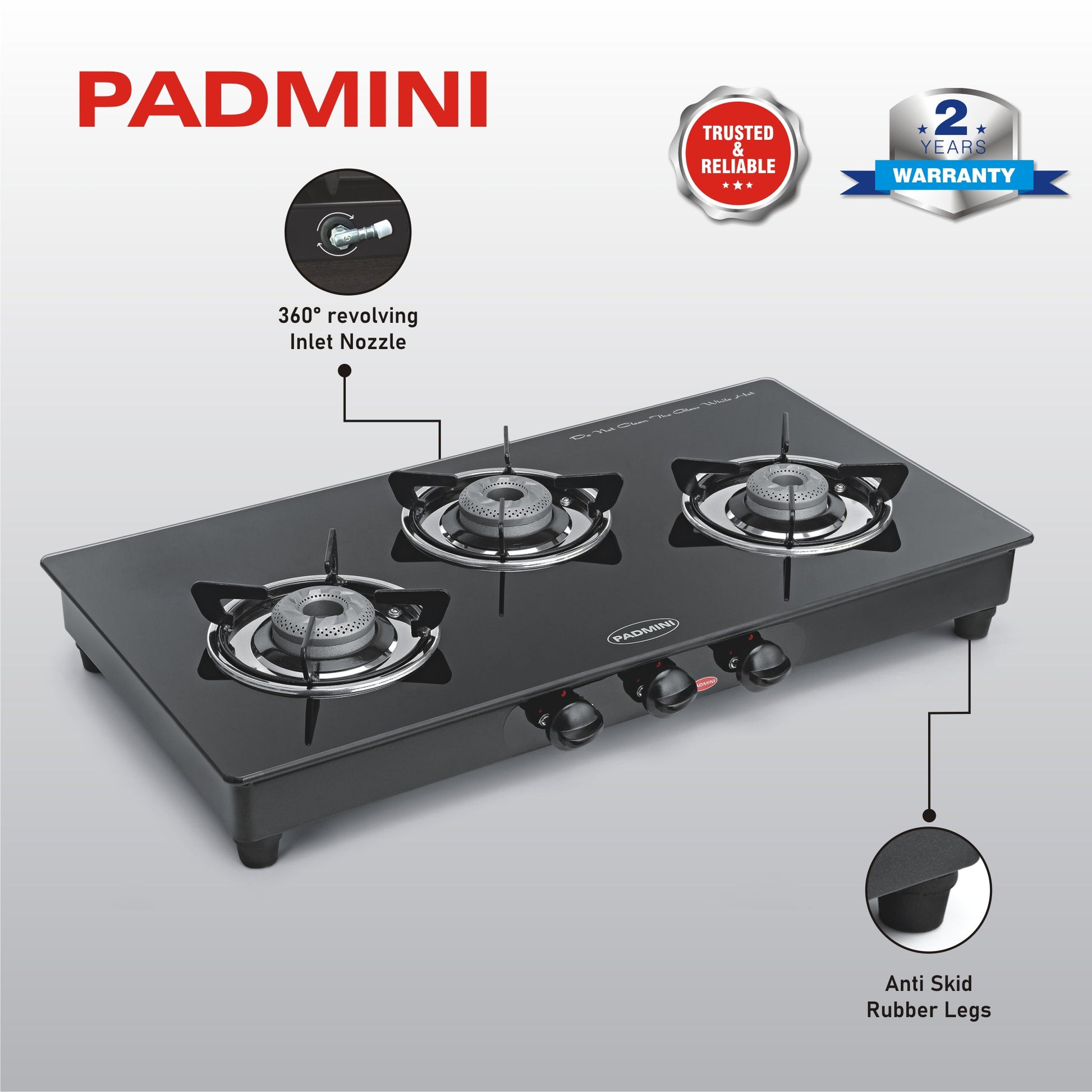 PADMINI 3 Burner 3GT Prima - PADMINI APPLIANCES