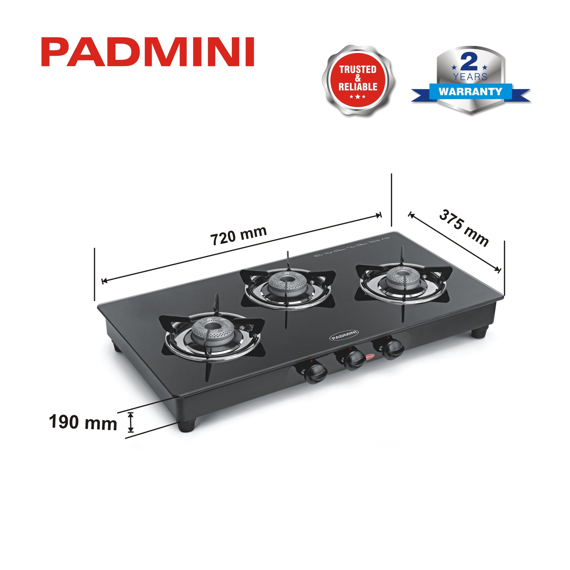 PADMINI 3 Burner 3GT Prima - PADMINI APPLIANCES