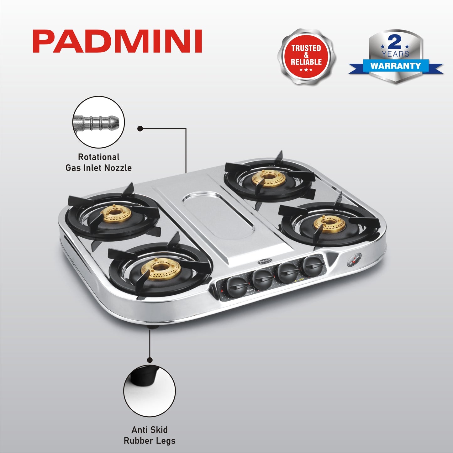 PADMINI CS-407 HF (High Flame Burner) - PADMINI APPLIANCES