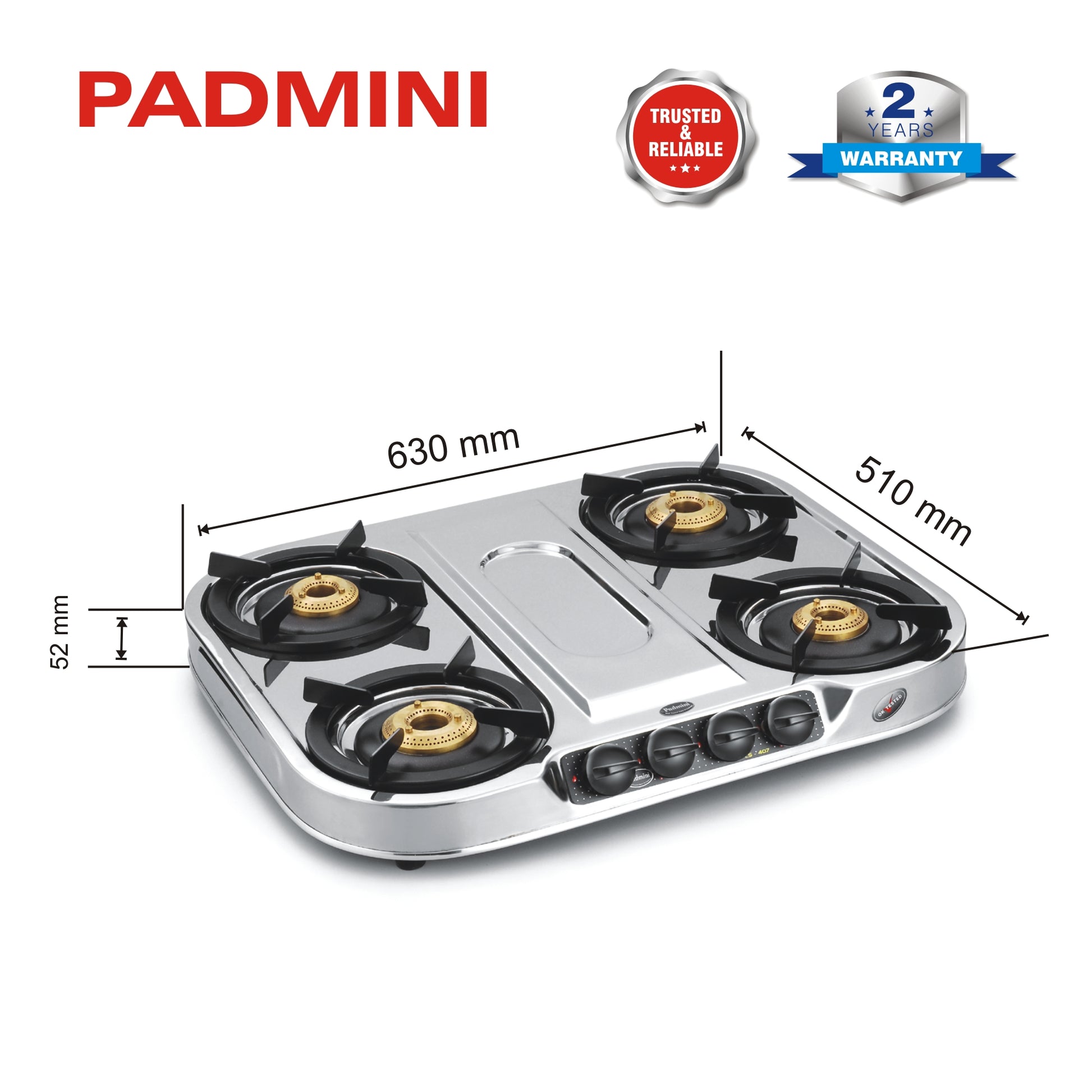 PADMINI CS-407 HF (High Flame Burner) - PADMINI APPLIANCES