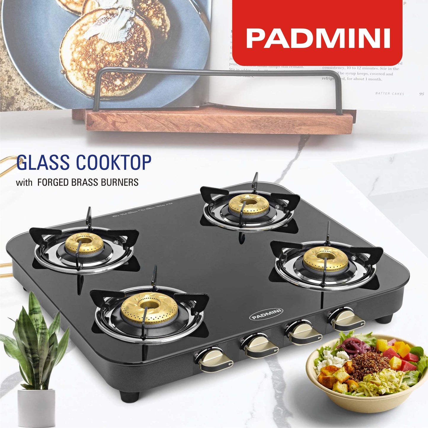 PADMINI 4 Burner Cooktop 4GT Lotus - PADMINI APPLIANCES