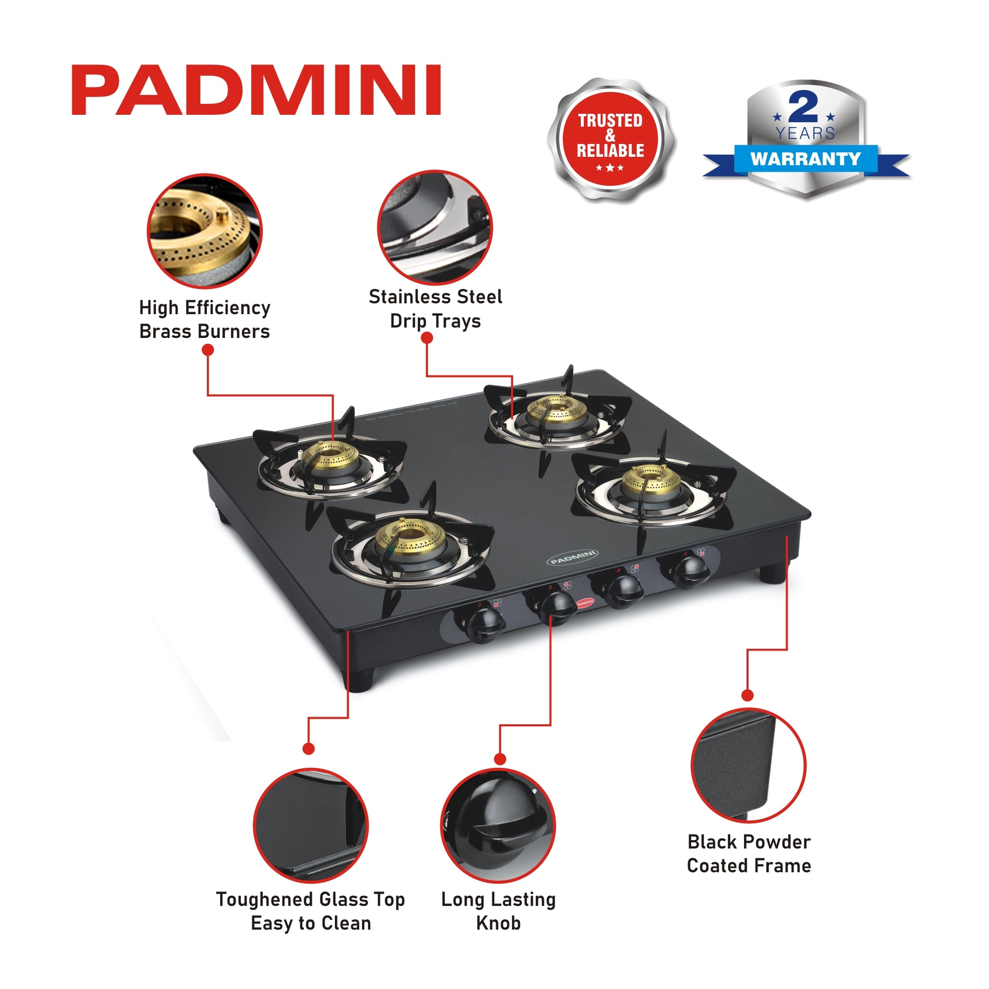 online 4 Burner cooktop 4GT Shine